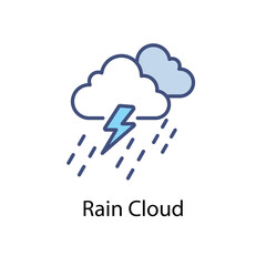Rain Cloud vector icon