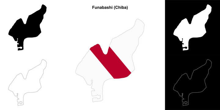 Funabashi (Chiba) outline map set