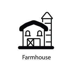 Farmhouse vector icon