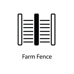 Farm Fence vector icon