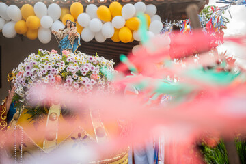 Congado or Congada in Minas Gerais State in Brazil, a famous expression of Brazilian and african culture and religiosity with dancers, kings, queens, catholic saints, drums and crowns.