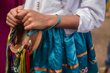 Congado or Congada in Minas Gerais State in Brazil, a famous expression of Brazilian and african culture and religiosity with dancers, kings, queens, catholic saints, drums and crowns.
