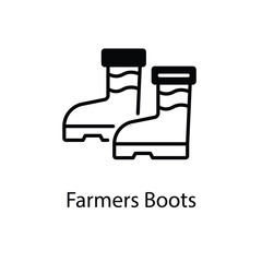 Farmers Boots vector icon
