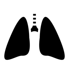 Human lung icon for app and website
