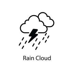 Rain Cloud vector icon