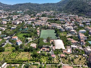 aerial view of Sant Agnello town. Holiday resort  Sorrento. Italy