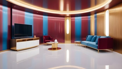 Photo interior modern design room 3d illustration