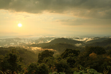 Scenic point of Khao Phanoen Thung Hill Kaeng Krachan National Park Phetchaburi Province, Thailand 