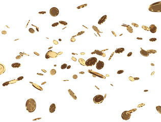 Gold rupee coins. indian rupee, stacked golden coins with transparent background. rupee cash, currency isolated on white background . rupee gold currency, cash wealth golden rupee illustration