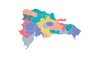 dominican map isolated modern colorful style. for website layouts, background, education, precise, customizable, Travel worldwide, map silhouette backdrop, earth geography, political, reports.