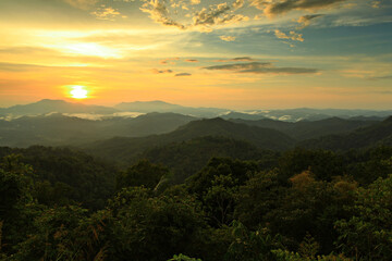 Scenic point of Khao Phanoen Thung Hill Kaeng Krachan National Park Phetchaburi Province, Thailand 