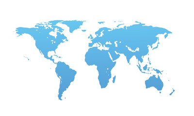 Map of world isolated modern colorful style. for website layouts, background, education, precise, customizable, Travel worldwide, map silhouette backdrop, earth geography, political, reports.