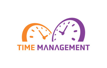 perspective clock face and time management. time management concept