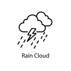 Rain Cloud vector icon