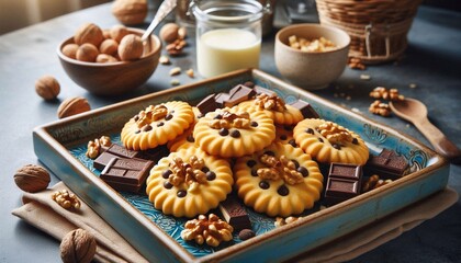 Butterkekse mit Schokolade