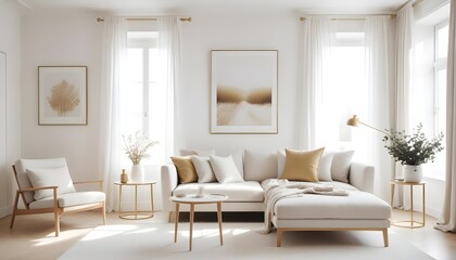 Fototapeta premium Photo interior modern design room 3d illustration