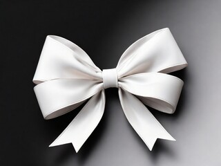 black bow on white background