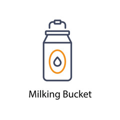 Milking Bucket vector icon