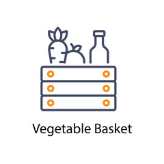 Vegetable Basket vector icon