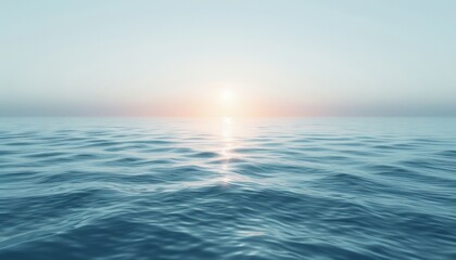 Obraz premium The setting sun casts a golden glow on the gently undulating waves.