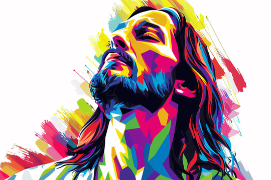 wpap pop art. illustration of Jesus Christ