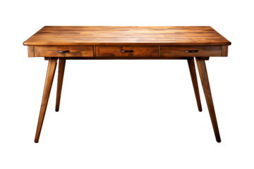 A table designed for writing or paperwork Isolated on transparent background