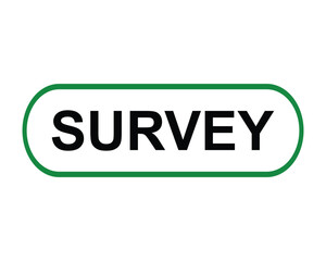 survey button on white background. survey button sign