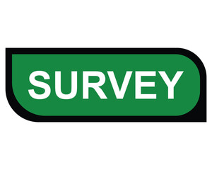 survey button on white background. survey button sign