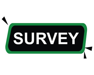 survey button on white background. survey button sign