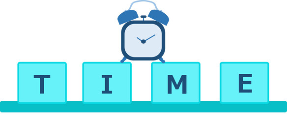 時間を気にする壁紙のイラスト(時計)