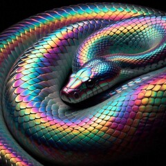  Iridescent snake skin