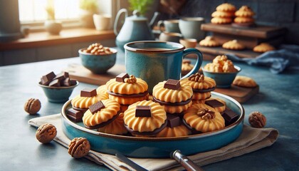 Butterkekse mit Schokolade