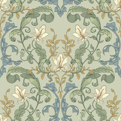 Ornamental floral pattern. Retro background.
