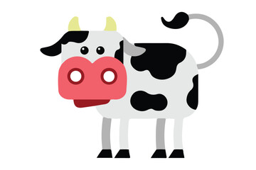 Cute cow cartoon Stock Vector