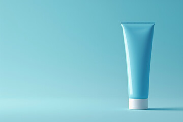 Blue Tube on a Blue Background