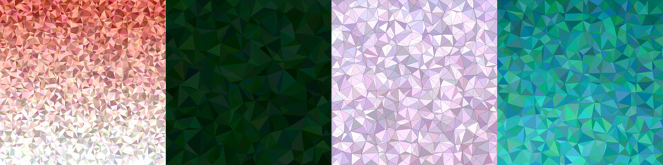 Obraz premium Abstract triangle polygon background collection