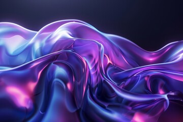 Obraz premium Abstract fluid holographic neon color background