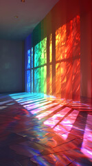 Rainbow Stripe Wall