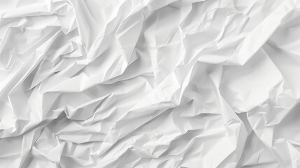 Obraz premium Background of white wrinkled paper texture