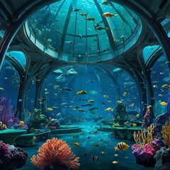 aquarium with fishes