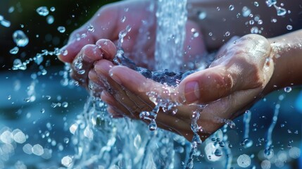 Fototapeta premium World Water Monitoring Day. splashes of water. drops of boda. tap water. water in the pond. water in a glass