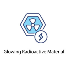 Glowing Radioactive Material vector icon