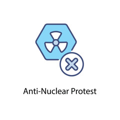 Anti-Nuclear Protest vector icon