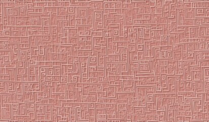 Fototapeta premium Intricate pink geometric maze pattern on a flat surface