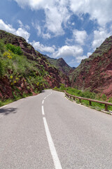 Mountain road in Cians gorges, Regional Nature Reserve, Southern France