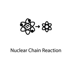 Nuclear Chain Reaction vector icon