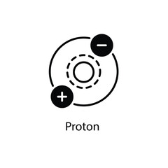 Proton vector icon 