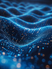 Abstract background banner, slide for AI, data science and nano technology. Deep space, nature, multiverse, quantum scale concepts.