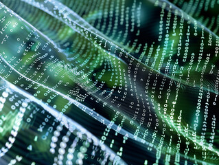 Abstract background banner, slide for AI, data science and nano technology. Deep space, nature, multiverse, quantum scale concepts.