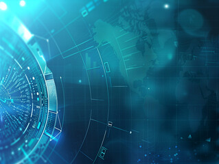 Obraz premium Abstract background banner, slide for AI, data science and nano technology. Deep space, nature, multiverse, quantum scale concepts.